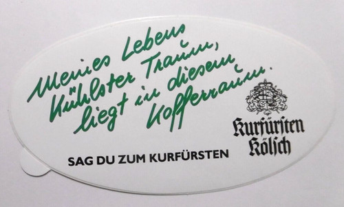 Aufkleber kurfürsten kölsch - aufkleber,