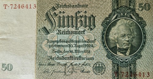 Reichsmark schein 1924 - reichsmark,