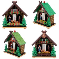 Wetterhaus Thermometer Schwarzwald Waldhütte Hygrometer Retro