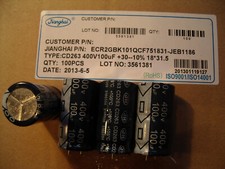 10x 100µF 100uF 400V 105°C Elko R7,5 18x31,5mm Jianghai bleifrei 385V 350V