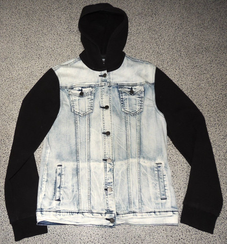 Damen jeansjacke sweatärmel - jeansjacke,