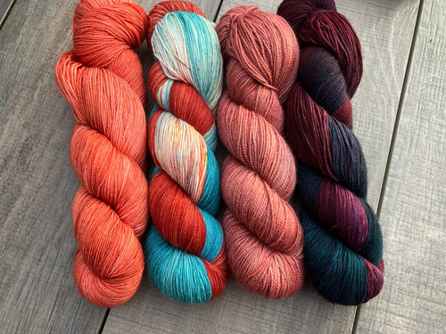 Handgefärbt set 400g - handgefärbt,,