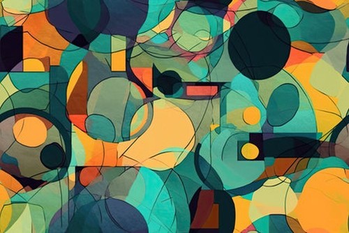 Wandbild geometrisches - wandbild:,