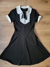 Jawbreaker Kleid Wednesday Cosplay Goth Punk Emo Metal Schwarz Weiss Dress WGT