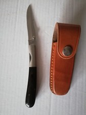 Lakota 26501 Taschenmesser Klappmesser Einhandmesser rostfrei, mit Ledertasche