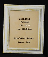 Bilderrahmen weiß mit gelber