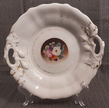 KPM Porzellan Teller mit einem Schleifstrich mit Blumendekor und Goldmalerei