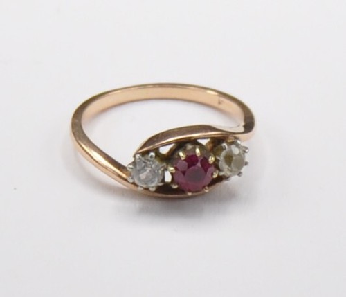 Rotgold ring klein rubin topas - rotgold,