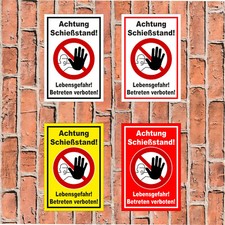 Schild - Achtung Schießstand