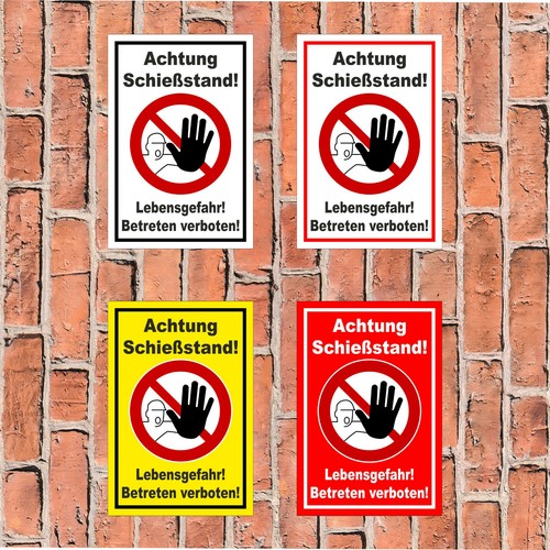 Schild achtung schießstand - achtung,