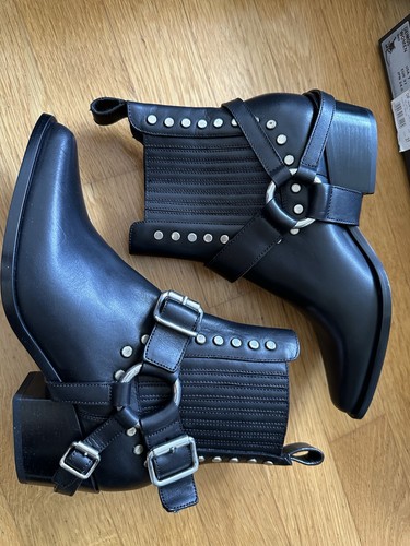 Diesel black gold leder - black, biker