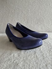 Vitaform Damen Pumps Ballerina Lackleder Blau Gr. 40 Weite H Neu