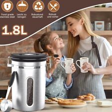 Kaffeedose 1800ml Kaffeebehälter aus Edelstahl Dosierlöffel Aromadose Luftdicht