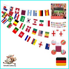 32 Länder Fahnen Wimpelkette