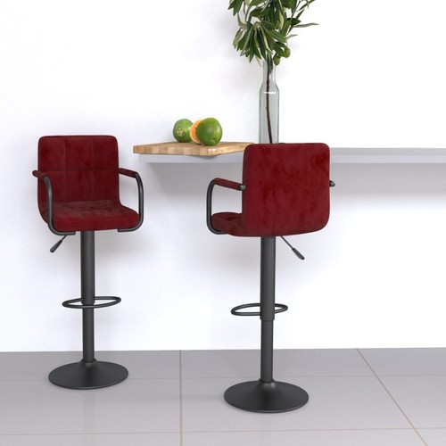 Barhocker stk weinrot samt - 2,