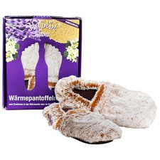 Habibi Wärmeschuhe creme meliert Größe L (EU 41-45) für Mikrowelle und Backofen