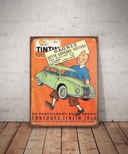 Vintage Blechschild Wettbewerb ifa Tim und Struppi Schild Dekoration Deko Poster