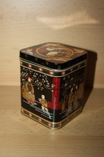 Vintage Blechdose  / Teedose China Dekor Container Made in England Dose + Deckel