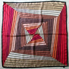 -Superbe Foulard CHRISTIAN FISCHBACHER Soie TBEG Vintage Schal 85 x 87 cm