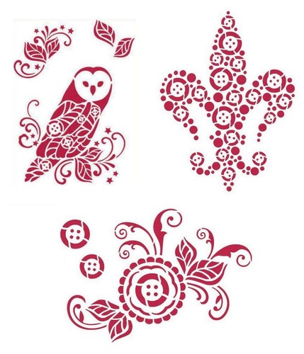 Schablone knopf ornamente - schablone, knopf-ornamente