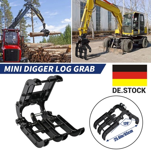 Mini bagger log grab - bagger, excavator