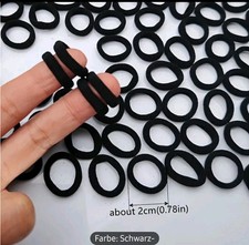 20 Stück Haargummi in schwarz  , Klein 2 cm Durchmesser 