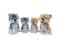 Plüsch Hund Husky mit Welpe