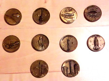 Sammlung 10 x Space Medal Bronze Motive u.a. Ariane, Explorer, STS-41G, Apollo