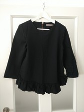 Hallhuber Donna 40 Top Schwarzes Festliches Oberteil A-Linie