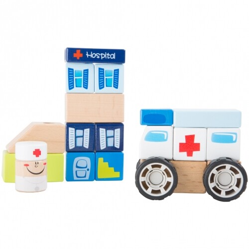 Holzbausatz krankenwagen - holzbausatz,