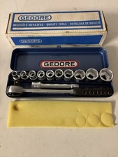 Werkzeug Konvolut: Gedore Knarrenkasten 1/2“ 10-27mm