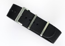 Maurice Lacroix Pontos / Masterpiece Natoband 22mm Schwarz ungetragen  