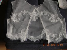 Bolero Hochzeit Spitze Brautjacke schulterfrei NEU