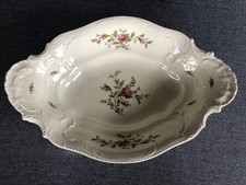 ROSENTHAL Classic Rose Schale -groß- oval -sehr selten Moosrose Goldrand Vintage
