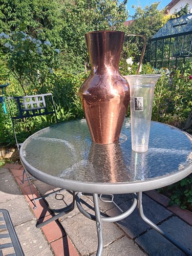 Kupfervase mit innenglas - mit,