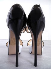 Stiletto High Heels Luxus Plateau Sandalen Q72 Damen Pumps Weiß 35 36