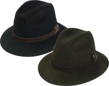 Hut mit Feder wasserabweisend und knautschbar  Hüte Filzhüte Winterhut Herrenhut
