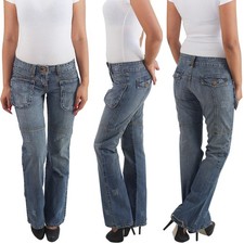 Damen Bootcut Hose Schlaghose