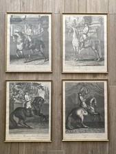 Johann Elias Ridinger Motiv Dressur  Reproduktion 4 Bilder