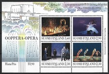 Finnland - Opernhaus Helsinki Block 10 postfrisch 1993 Mi. 1229-1232