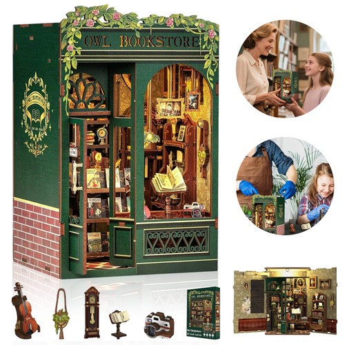 Book nook kit holzpuzzles - nook, 3d-holzpuzzles