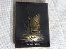 Wand Schmuck Bild messing guss segel schiff relief bild alt Brake/utw top deko