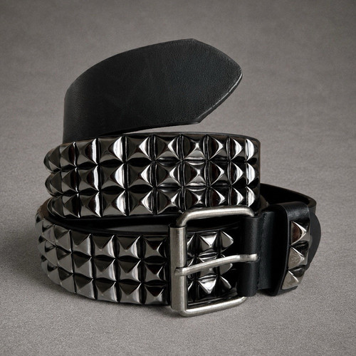 Herren leder nietengürtel - herren,