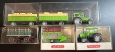 Wiking 2 DeutzSchlepper, 3 Anhänger z.T. mit Ballen, Heuladewagen Landwirtschaft