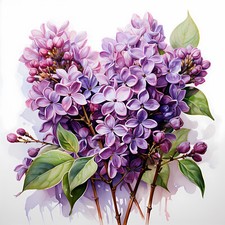 Deko Bild Blumen Flieder