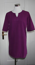 Kleid 38 brombeerfarben Kurzarm Baumwolle