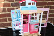 MATTEL BARBIE HAUS FERIENHAUS DVV47 KÜCHE SCHLAFZIMMER BAD WOCHENENDHAUS VILLA