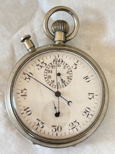 military  Rattrapate Stopwatch Valjoux steel case 50mm not working  (J91)