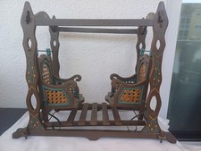 Antik  Deutsche Puppenwippe-Schaukel Aus Echtholz Unikat Handgefertigt