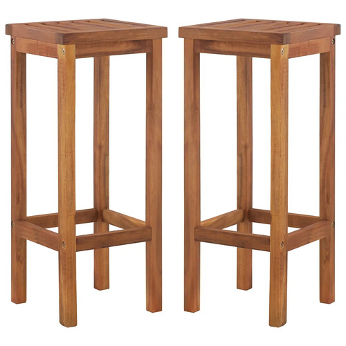 Barhocker 2er set - barhocker, massivholz